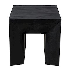 Goliath Side Table in Charcoal Gray on Solid Mango Wood