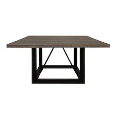 Felix 60" Braxton Square Dining Table with Mango Wood Top and Iron Legs
