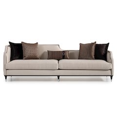 La Francaise Mansion Sofa - Cafe au Lait/Black
