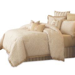 Carlton 9-Piece Queen Comforter Set - Ivory
