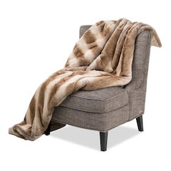 Napoli 56"x72" Faux-Fur Throw - Sand