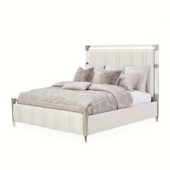 Penthouse Eastern King Short Panel Bed - Ash Gray