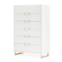 Palm Gate 6-Drawer Chest - Cloud White