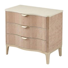 Blush Nightstand with Marble Top and Modern Design for Bedroom Storage