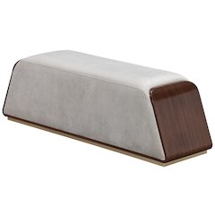 Houston Accent Bench - Porcini/Walnut