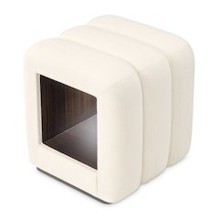 Belmont Place Vanity Bench - Cream/Espresso