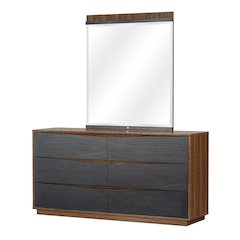 Kayner Dresser with Mirror - Charcoal