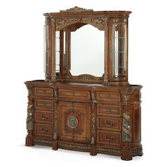 Villa Valencia Dresser with Mirror - Classic Chestnut