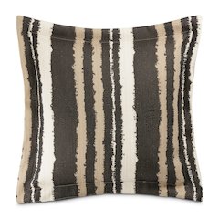 Explorer Butler 25" Striped Throw Pillow, Set of 2 - Hickory/Black