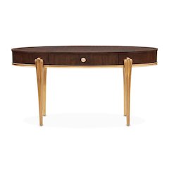 Camellia Field Vanity Desk - Warm Pecan