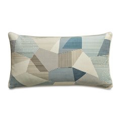 Renue Jetson 13" x 24" Velvet Throw Pillow, Set of 2 - Mineral Blue