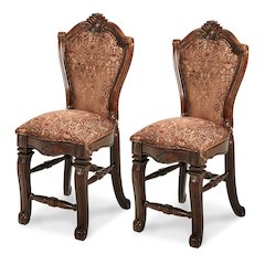 Windsor Court Counter Height Chair - Vintage Fruitwood Set of 2