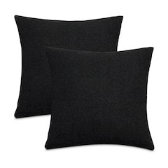 Shepard 21" Square Throw Pillow, Set of 2 - Black