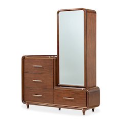 Mason Park Chest with Storage Mirror - Umber