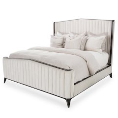 Paris Chic Eastern King Channel Tufted Panel Bed - Espresso