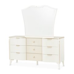 La Marisia Dresser with Mirror - Creamy Pearl