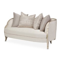 Malibu Crest Loveseat - Cloud White/Chardonnay
