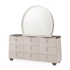 Fantosini Dresser with Mirror - Silver Mist