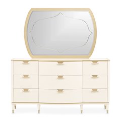 La Terrazza Dresser with Mirror - Creamy Pearl