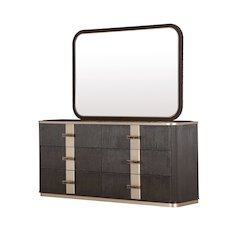 West Kensington Dresser with Mirror - Medium Espresso