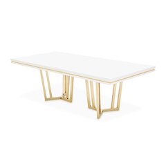Palm Gate Rectangular Dining Table - Cloud White