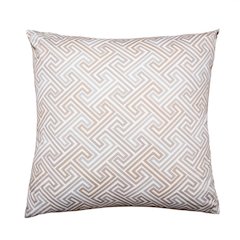 Labyrinth 22" Square Throw Pillow, Set of 2 - Travertine/Gray