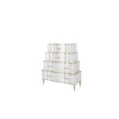 London Place 6-Drawer Tiered Chest - Creamy Pearl