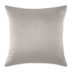 GLAMtastic Casey 19" Square Pillow, Set of 2 - Silver
