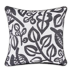 Uptown Downtown Ardent 20" Square Throw Pillow, Set of 2 - Black/White