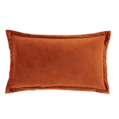 Conner 13" x 22" Oblong Velvet Pillow, Set of 2 - Paprika