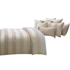 Amalfi 10-Piece King Comforter Set - Sand