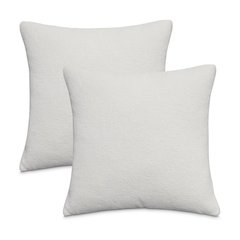 Shepard 21" Square Throw Pillow, Set of 2 - White Gardenia