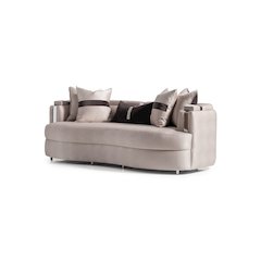 Carmela Sofa - Zinc/Silver