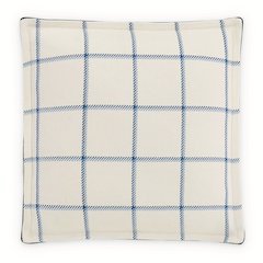 Newport 16" Box Throw Pillow, Set of 2 - Alta Blue/White