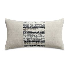 Explorer Antigua 13" x 24" Oblong Pillow, Set of 2 - Natural/Coal Gray