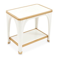 La Terrazza End Table - Creamy Pearl