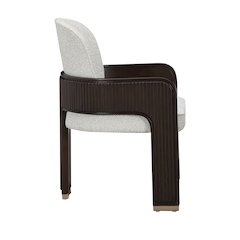 West Kensington Dining Arm Chair - Buff/Medium Espresso