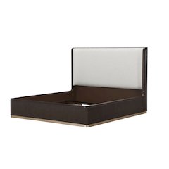 West Kensington Cal. King Bed - Buff/Medium Espresso