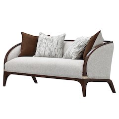 Houston Loveseat - Pebble/Walnut