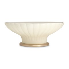 La Rachelle Scalloped Round Cocktail Table - Champagne