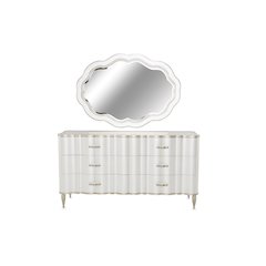 London Place Dresser with Mirror - Creamy Pearl