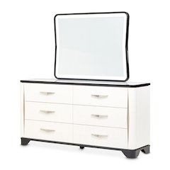 Tuxedo Dresser & Mirror - Piano Keyboard