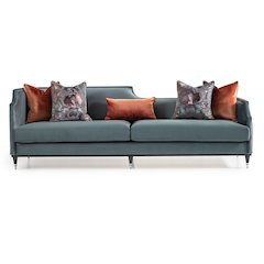 La Francaise Mansion Sofa - Azure/Black