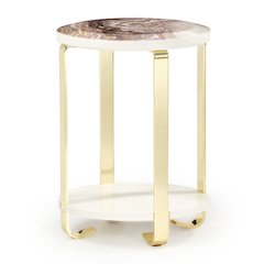 Ariana Chairside Table - Gold