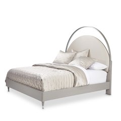 Eclipse Queen Upholstered Bed with LED Lights - Moonlight