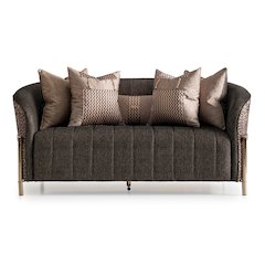 Lisbon Loveseat - Onyx/Gold