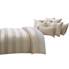 Amalfi 10-Piece King Comforter Set - Sand