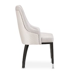 Carmela Dining Arm Chair - Glossy Charcoal Sand Set of 2