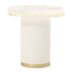 Gineverra End Table - Ivory Gold