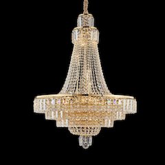Luxe Lumiere 21-Light Crystal Chandelier - Gold